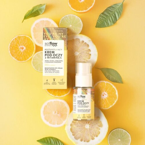 SoFlow Brightening Eye Cream krema za razstrupljanje in posvetljevanje za predel okoli oči z vitaminom C 15 ml Slike