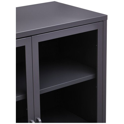 Premier Housewares Siva jeklena vitrina 80x102x40 cm Acier &amp;ndash; Slike