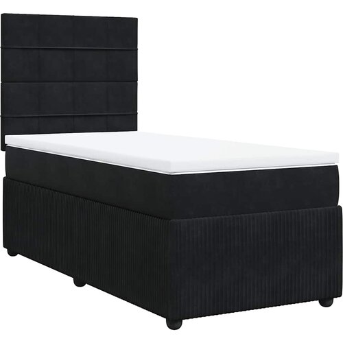 Box spring krevet s madracem crni 90x200 cm bar&amp;scaron;unasti Slike