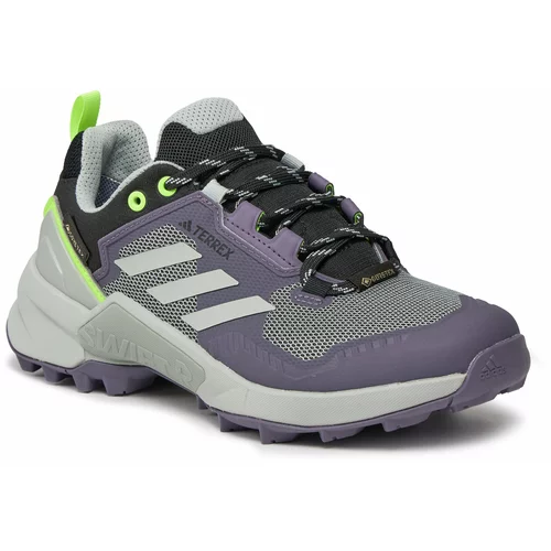 Adidas Ležerne čizme 'Swift R3 Gore-Tex' svijetlosiva / tamo siva / kivi zelena