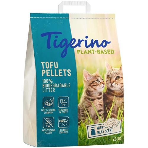 Tigerino Plant-Based Tofu pijesak za mačke – miris mlijeka - 2 x 4,6 kg