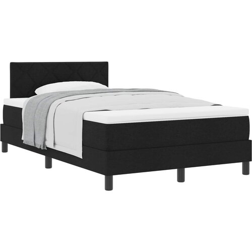 vidaXL Postelja z vzmetnico z vzmetnico Črna 120 x 200 cm blago, (5000128344) Cene