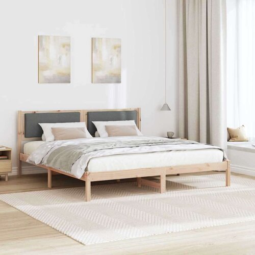  Okvir za krevet s uzglavljem Tamno siva 180 x 200 cm Slike