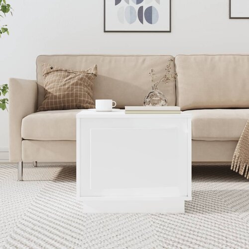 VidaXL Stolić za kavu bijeli 51 x 50 x 44 cm od konstruiranog drva Slike