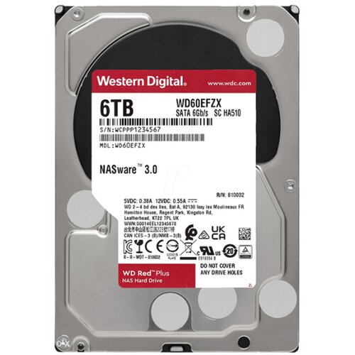  WD HDD 6TB Red Plus5400RPM 256MB Cijene