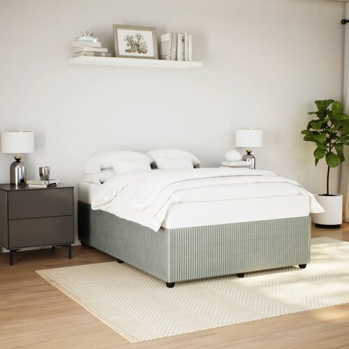 Furnova Posteljni okvir brez vzmetnice svetlo siv 160x200 cm žamet, (21936881) Slike