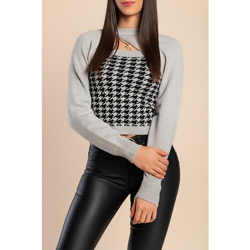 Fenzy Pleteni Pulover I Majica Bez Rukava, Sivi Cijene