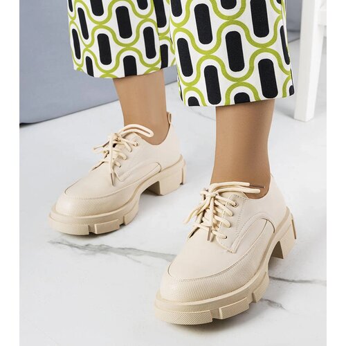Gemre Beige lace-up shoes with chunky soles Kay Cijene