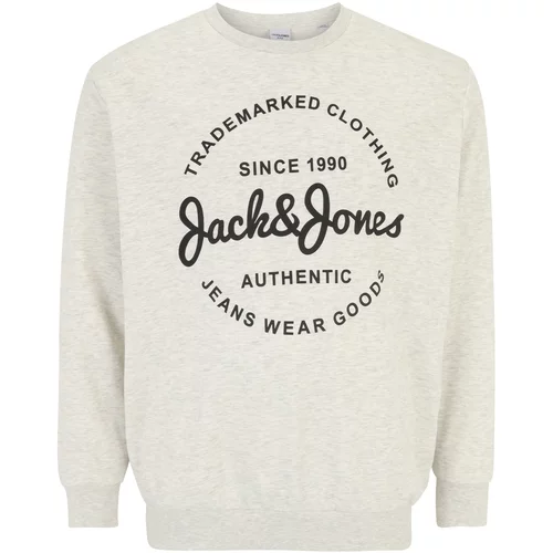 Jack & Jones Plus Majica 'FOREST' črna / pegasto bela