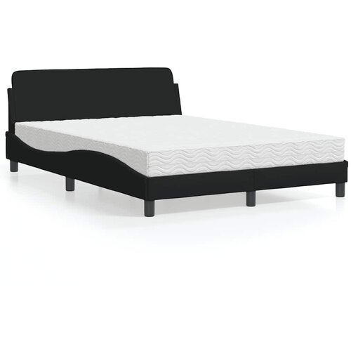  Krevet s madracem Dover crni 120 x 200 cm od tkanine Cene