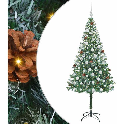 vidaXL Umestno božično drevo med 300 LED Zelena 180 cm PVC in Jeklo, (5000067213) Cene