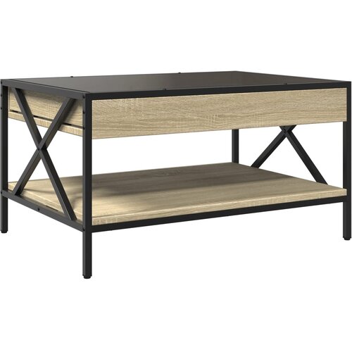  Stolić s beskonačnim LED svjetlima boja hrasta 70x50x38 cm Slike