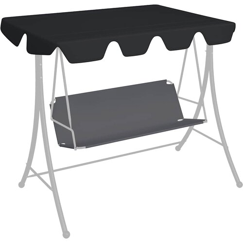  Zamjenski krov za vrtnu ljuljačku crni 150/130 x 105/70 cm Cene