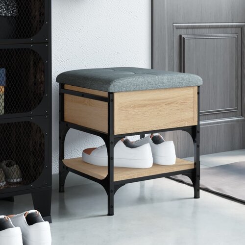 vidaXL Klupa za cipele boja hrasta 42x42x45 cm konstruirano drvo Cijene