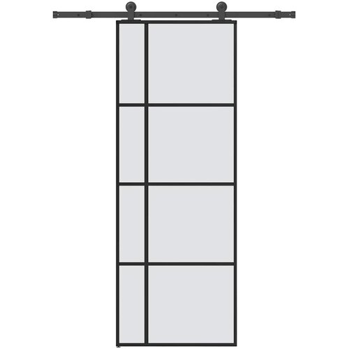  Klizna vrata s priborom 76 x 205 cm od ESG stakla i aluminija Cijene