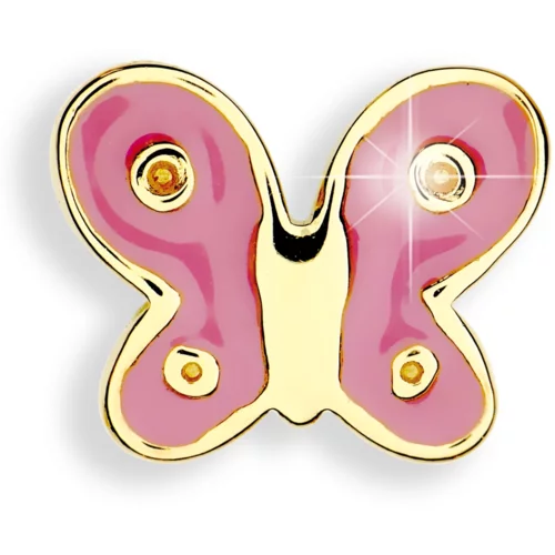  BIOJOUX uhani, roza metuljček