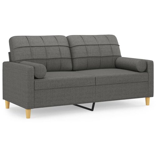 Maison Chic kavč - Sofa - Kanape dvosed z blazinami temno siv 140 cm blago, (21727735) Cene