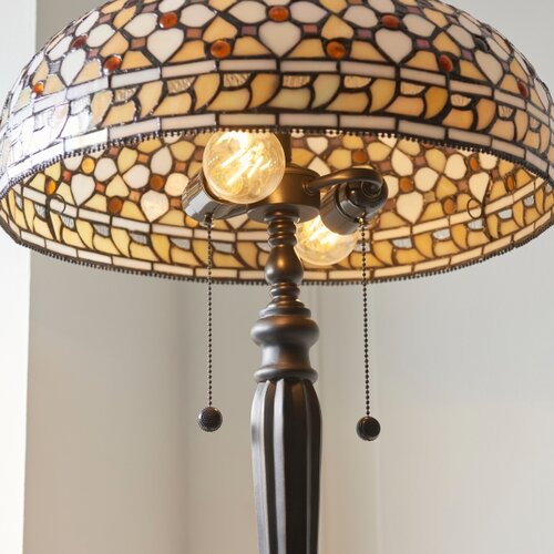 Endon 111921 - Podna lampa Tiffany MILLE FEUX, 2xE27/10W/230V, prečnik 45 cm Slike