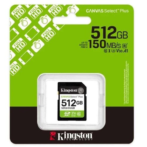 Kingston Memorije kartice SDS3/512GB/Canvas Select Plus/Class10 UHS-I/150MB/s Cene