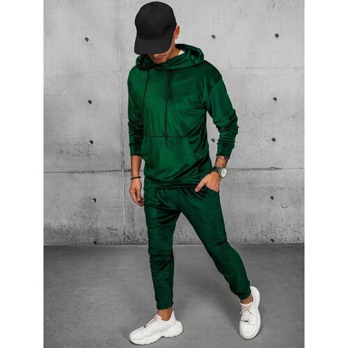 DStreet Men&amp;#039;s green velor tracksuit AX0702 Slike