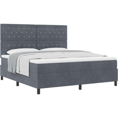 Box Spring Krevet s Madracem Tamno Siva Super King Bar&amp;scaron;un Slike