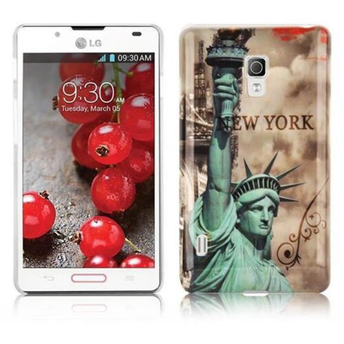 Cadorabo Case, združljiv z LG -jem z New Yorkom - Kip Of Liberty Print - Trda za&scaron;čitna ovitek pri trendovskem oblikovanju, (20563957) Cene