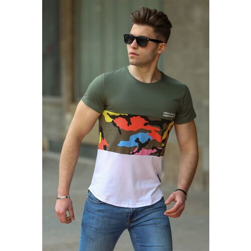 Madmext Camouflage Patterned Khaki T-Shirt 3003 Slike