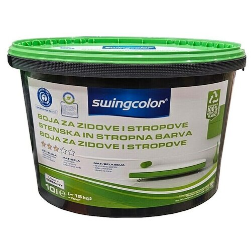 SWINGCOLOR Boja za zid i strop (Bijela, Mat, 10 l) Cijene