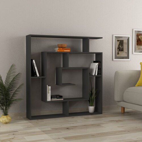 Woody Fashion polica za knjige maze anthracite Slike