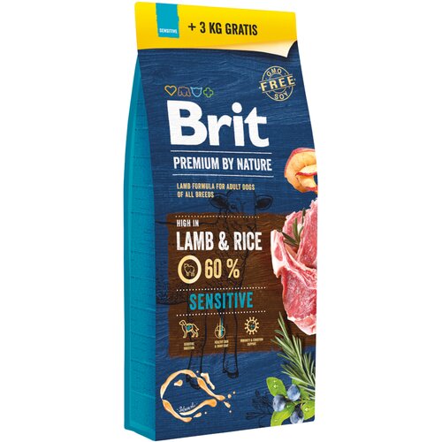 Brit Premium by Nature Sensitive janjetina - 15 + 3 kg gratis! Cijene