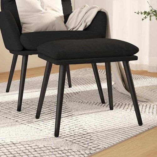  Tabure crni 45 x 29 5 x 35 cm od tkanine - Crna 1 Cijene