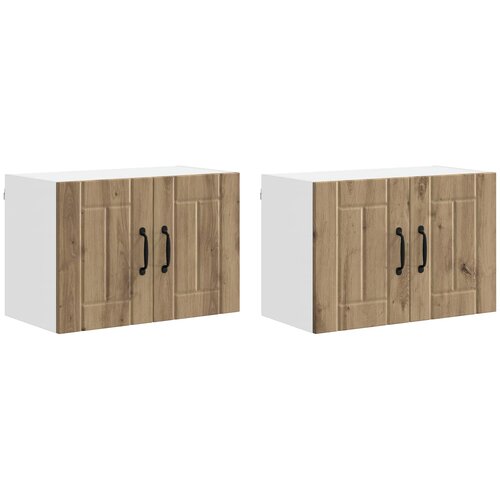  Ormar za Zid Lucca 2 pcs Hrast artisan 60 x 31 x 40 cm Slike