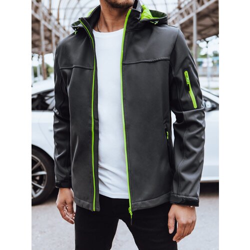 DStreet Men's softshell jacket with hood, dark gray Cijene