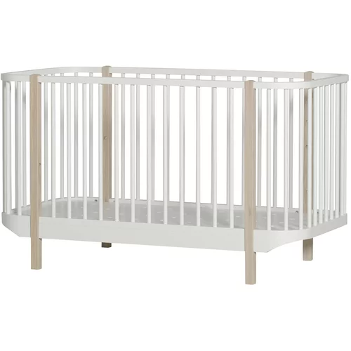 Oliver Furniture® otroška posteljica cot 70x140 white/oak