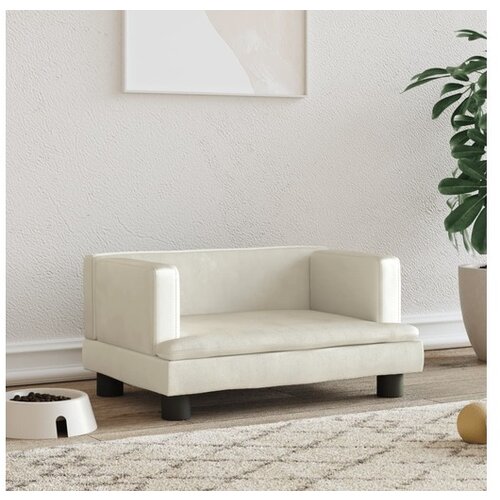 vidaXL Pasja postelja krem 60x40x30 cm žamet Cene