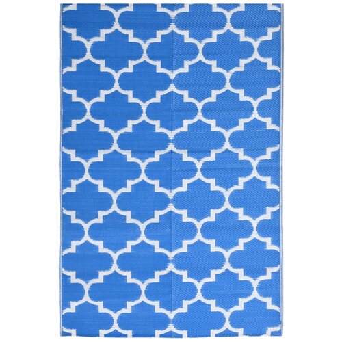 vidaXL Zunanja preproga modra 190x290 cm PP, (21027378) Cene
