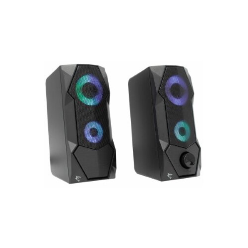 White Shark Zvočniki 2.0 FLOW RGB USB črni Slike