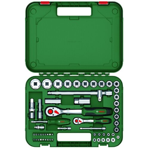 Bosch 57-delni set nasadnih ključeva i bitova sa čegrtaljkom 1/2&amp;quot; i 1/4&amp;quot; 1600A02Z9G Slike