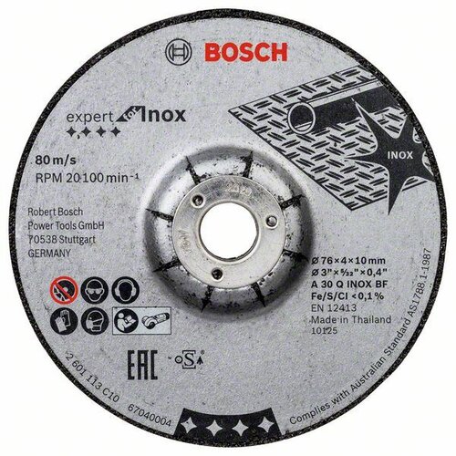 Bosch brusne ploče expert for inox 2 /1a x 76 x 4 x 10 mm a 30 q inox bf Cene