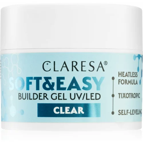 Claresa Soft&Easy Builder Gel bazni gel lak za nokte nijansa Clear 45 g