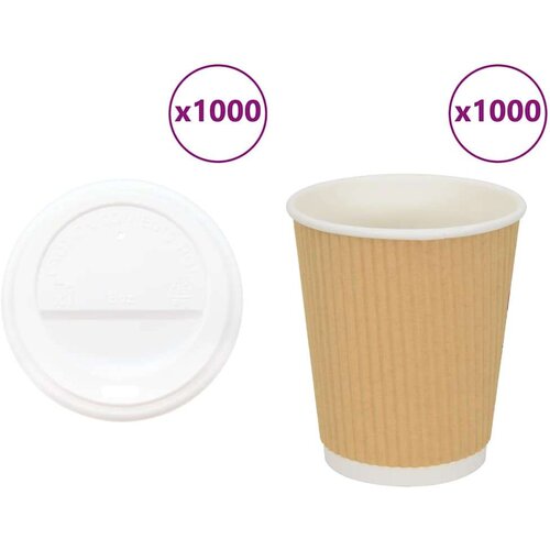  Papirnate šalice za kavu s poklopcima 1000 kom 8 oz 200 ml Cijene