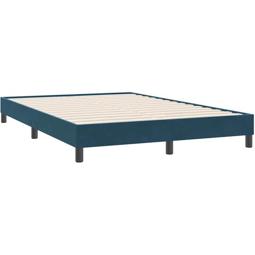 Box Spring krevet bez madracem tamnoplavi 140x220 cm bar&amp;scaron;un Slike