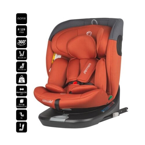 Coccolle Otro&amp;scaron;ki avtosedež Altira 0-36 kg vrtljiv 360 isofix iSize Cimetovo rjava, (20440493) Slike