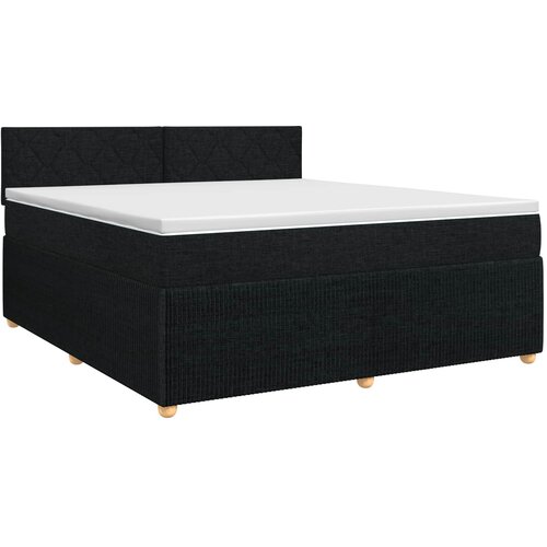  Boxspring krevet s madracem Crna 140 x 200 cm Tkanina Slike