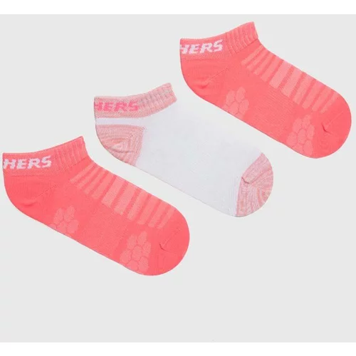 Skechers Dječje čarape 3-pack boja: ružičasta