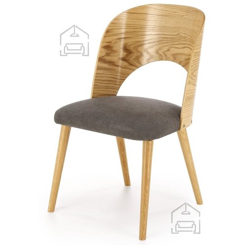 Halmar CADIZ chair, natural / grey Slike