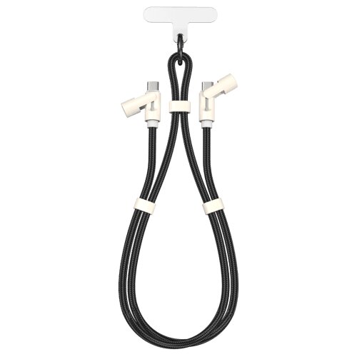 S Box Kabl Lanyard Type-C na Type-C, 1.5 m, Crni Slike