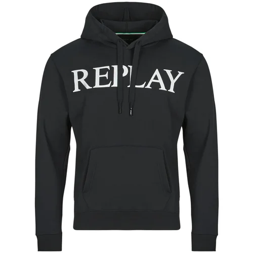 Replay Puloverji SWEATSHIRT Črna