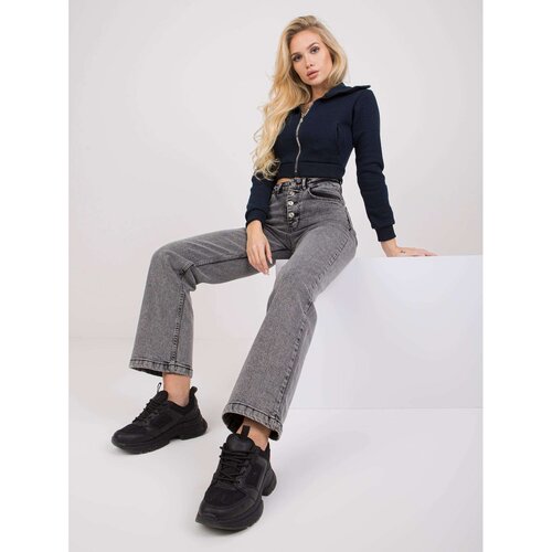Fashion Hunters Gray jeans with a high waist Sevilla Slike