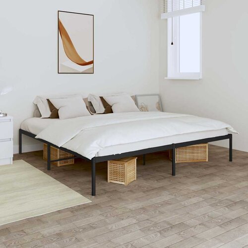 Metalni okvir za krevet crni 180x200 cm Cijene